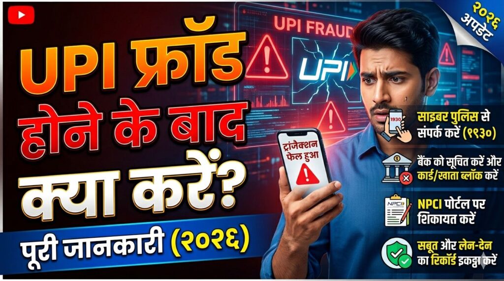 UPI Fraud Hone Ke Baad Kya Kare India
