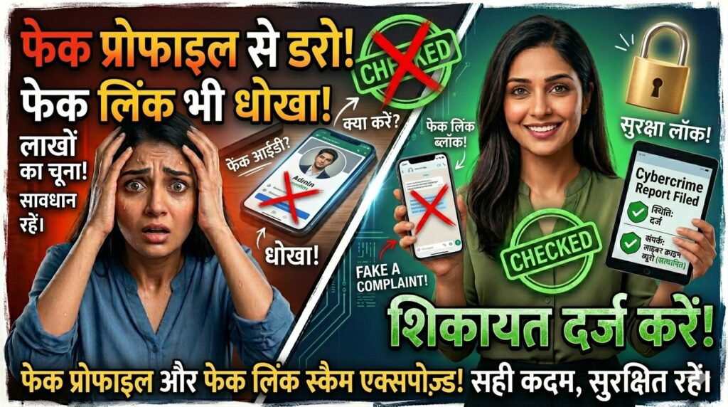 fake profile & fake link se bache